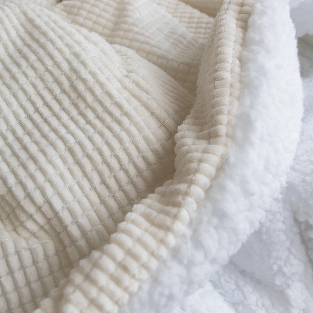 Ardor Boudoir Avalon Faux Fur Sherpa 3 Piece Comforter Set Cream at House