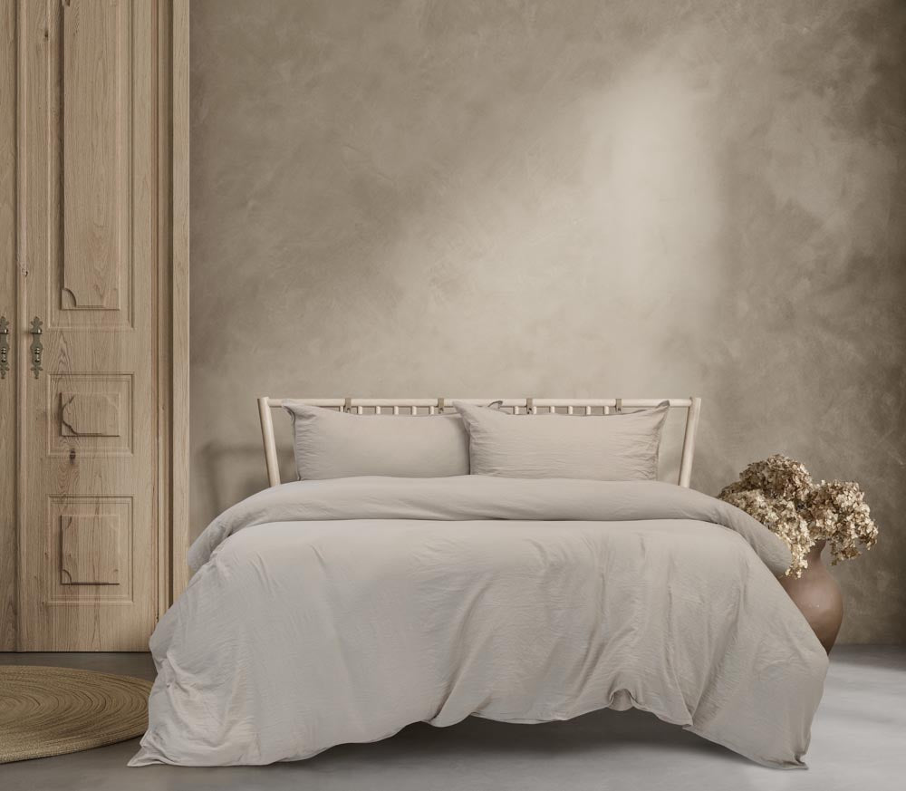 Ardor Boudoir Vintage Washed Quilt Cover Set Grey at House