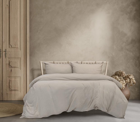 Ardor Boudoir Vintage Washed Quilt Cover Set Grey at House