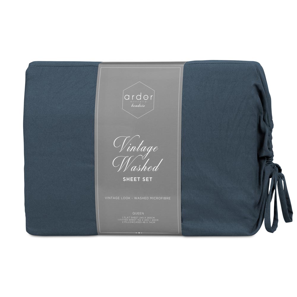 Ardor Boudoir Vintage Washed Sheet Set