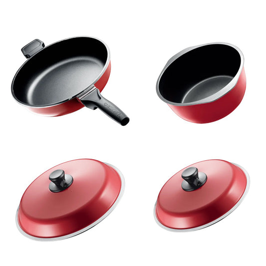 Bessemer Red 4 Piece Cookware Set
