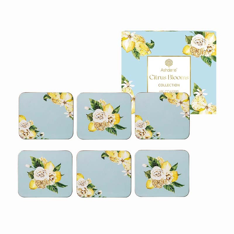 Ashdene Citrus Blooms Set of 6 Coasters