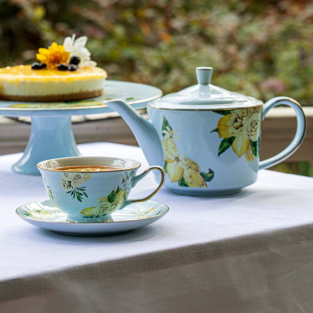 Ashdene Citrus Blooms Teapot & Teacup Set