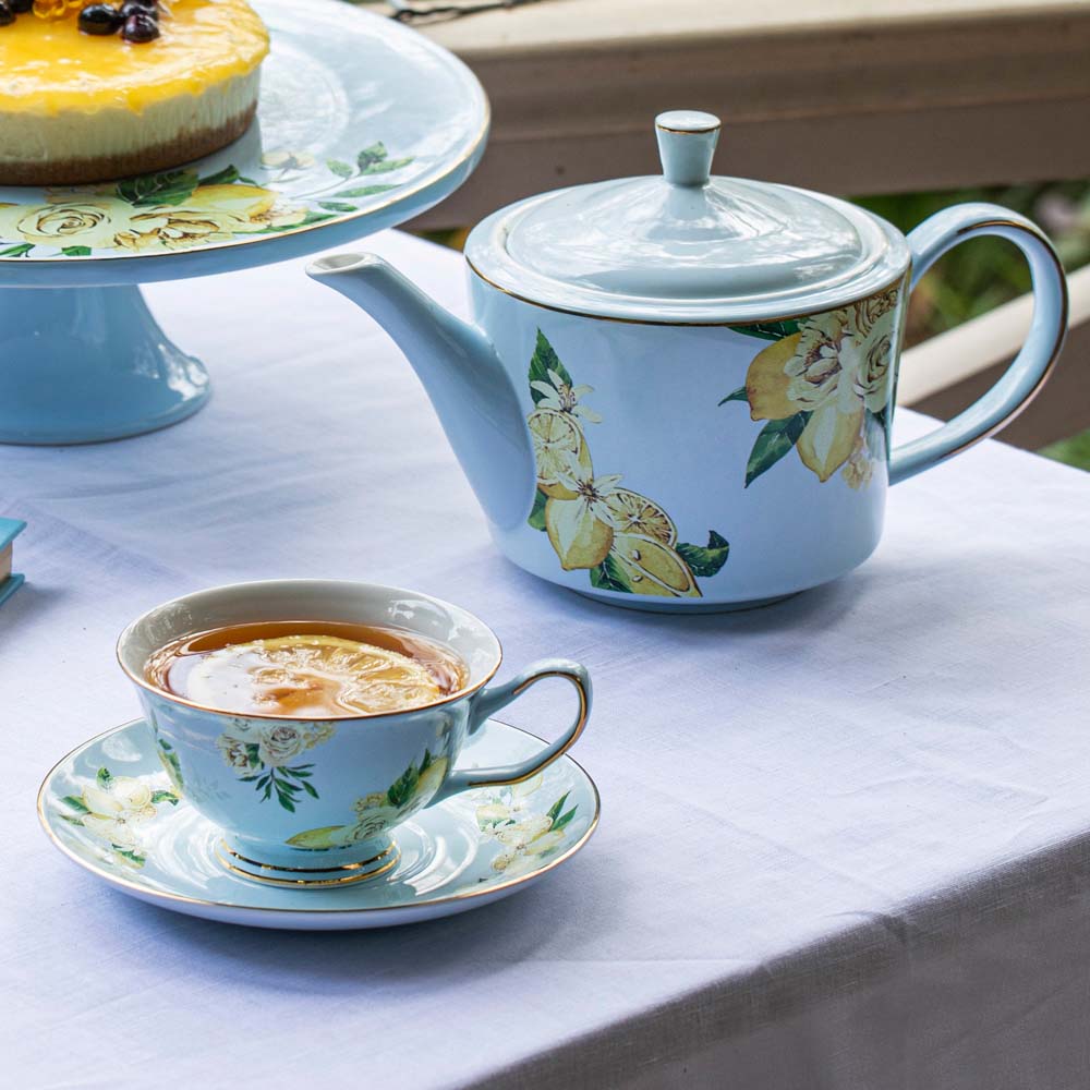 Ashdene Citrus Blooms Teapot & Teacup Set