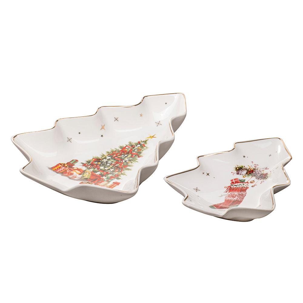 Ashdene Spirit of Christmas Set of 2 Tree Platters