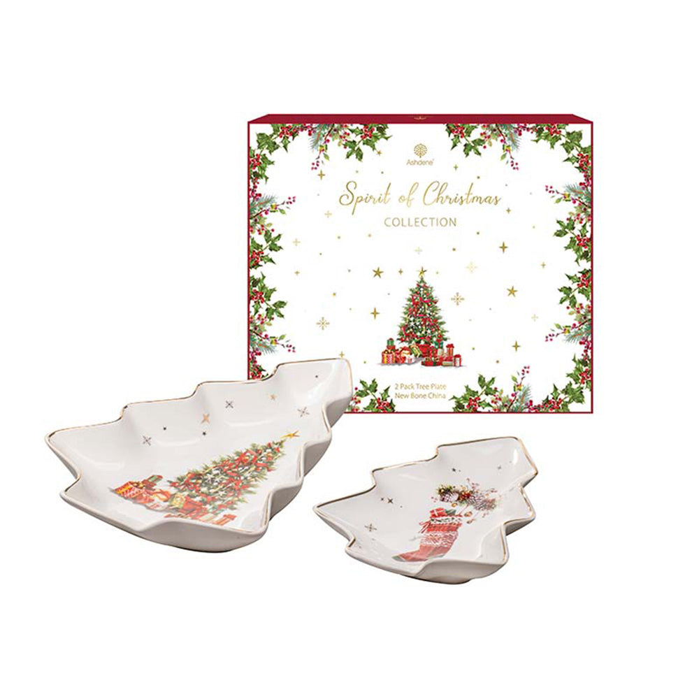 Ashdene Spirit of Christmas Set of 2 Tree Platters