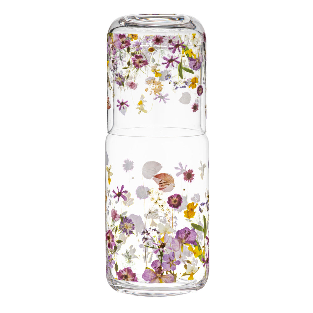 Ashdene Pressed Flowers Carafe & Glass Set