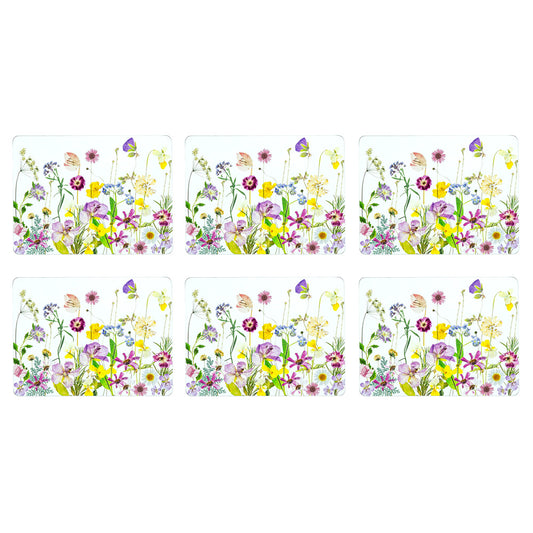 Ashdene Pressed Flowers Set Of 6 Placemats