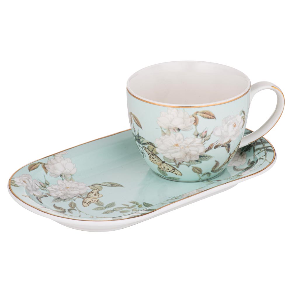 Ashdene Elegant Rose Mug & Plate Set