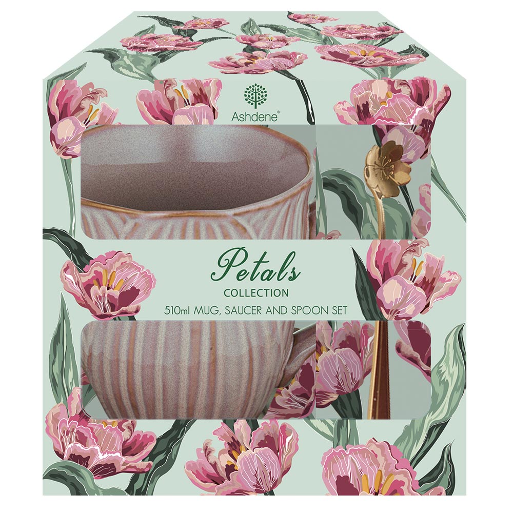 Ashdene Petal Mug, Saucer & Spoon Gift Set