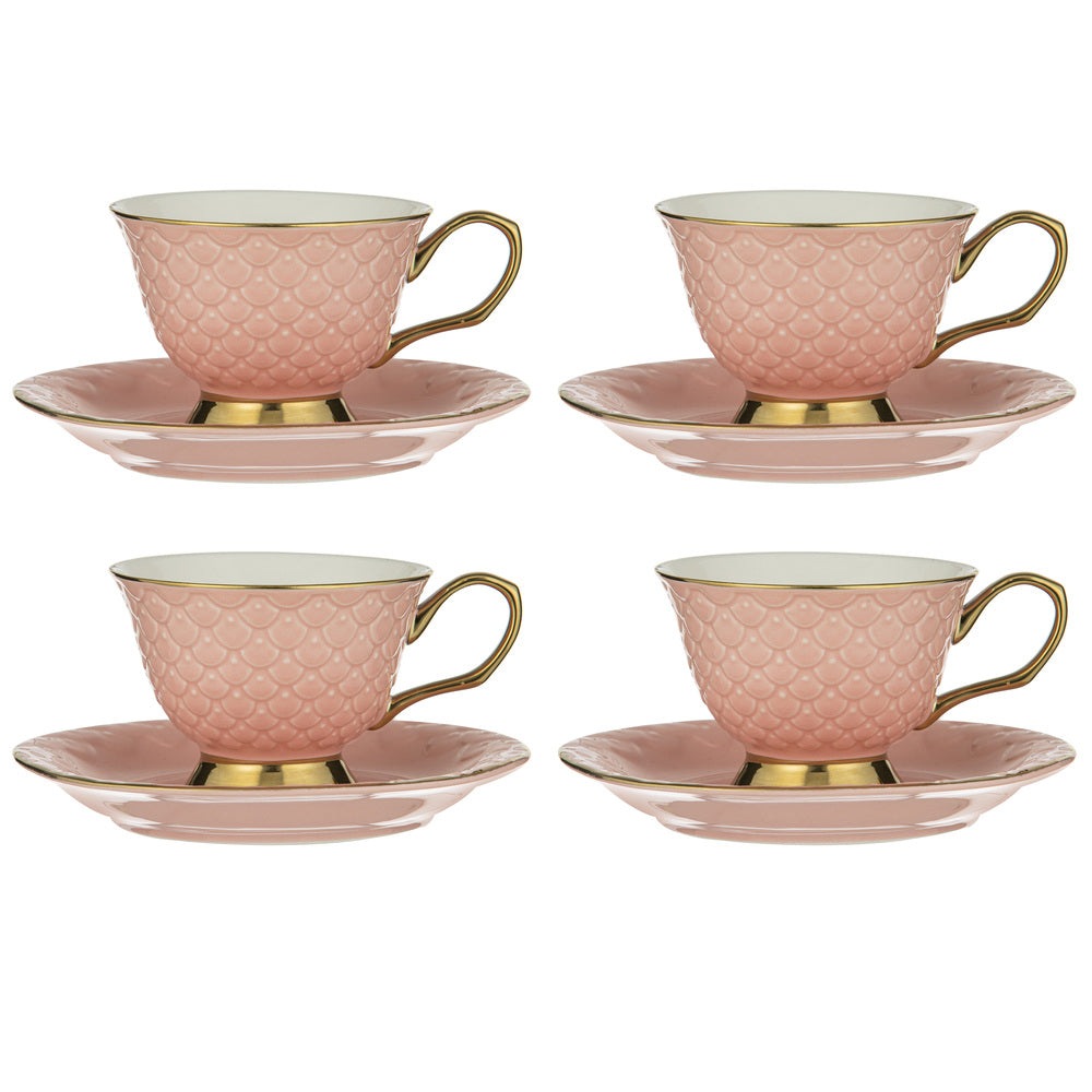 Ashdene Ripple Set of 4 Cup & Saucer