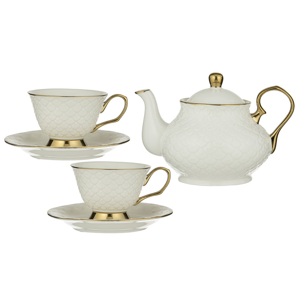 Ashdene Ripple Teapot & Teacup Set