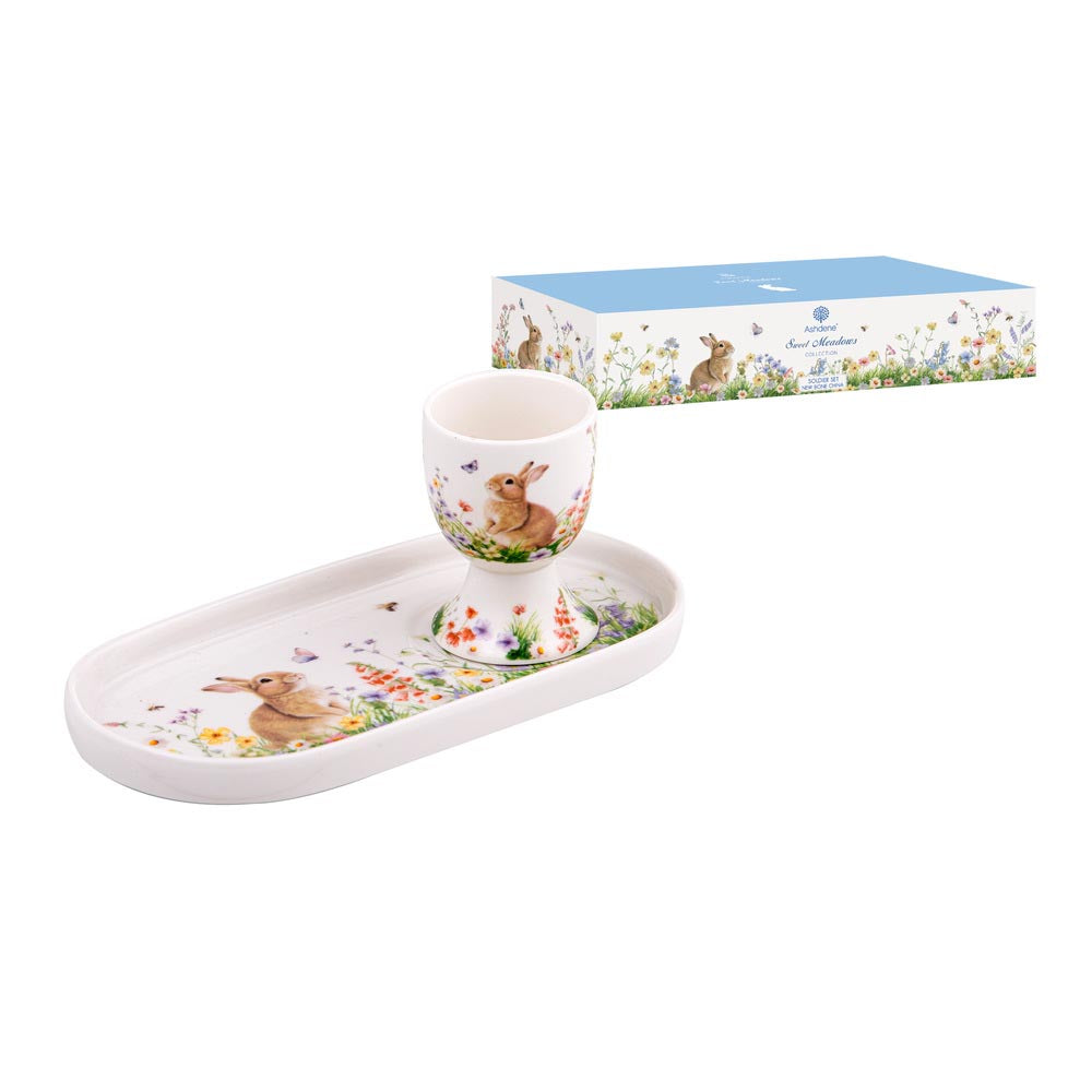 Egg cup and plate set - Ashdene Sweet Meadows Soldier Set at House