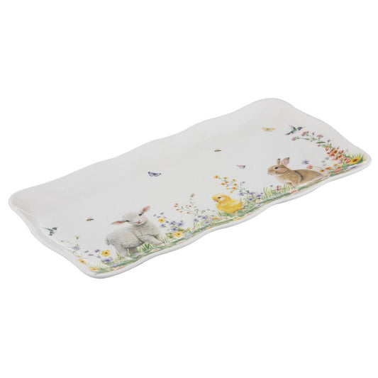 Ashdene Sweet Meadows Rectangular Large Platter with baby farm animals at House