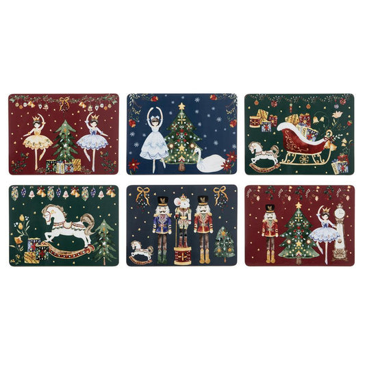 Ashdene Christmas Wonderland Set of 6 Assorted Placemats