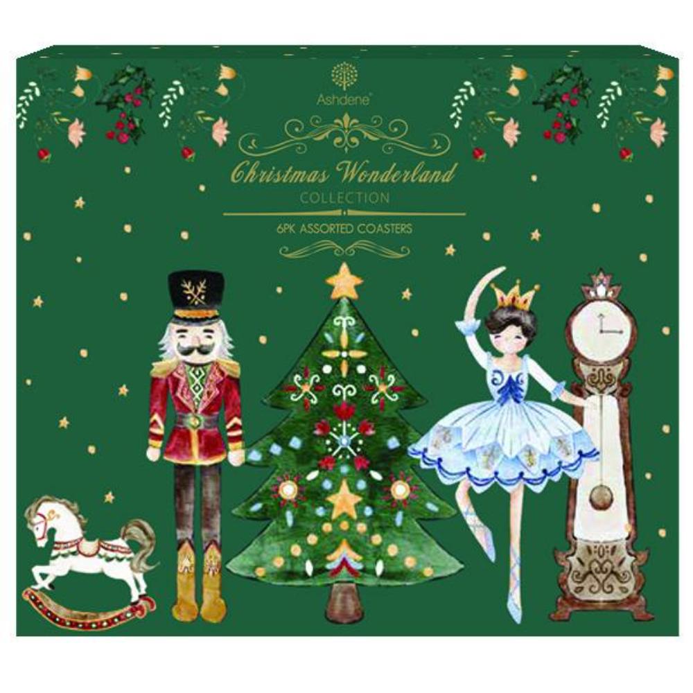 Ashdene Christmas Wonderland Set of 6 Assorted Coasters