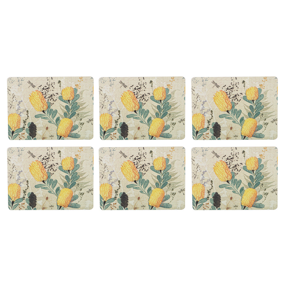 Ashdene Golden Banksia Set of 6 Placemats