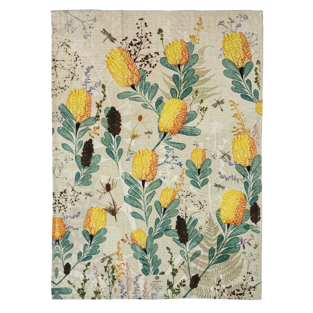 Ashdene Golden Banksia Set of 2 Tea Towels