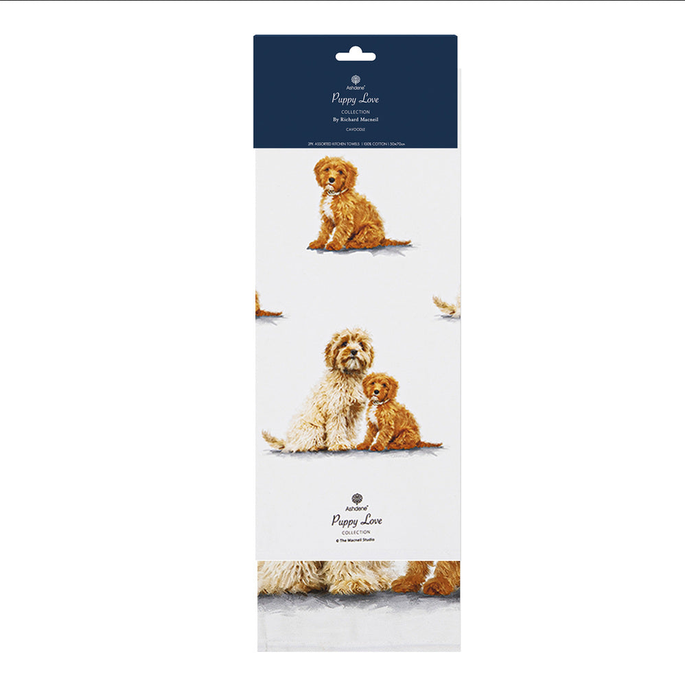 Ashdene Puppy Love Set of 2 Tea Towels