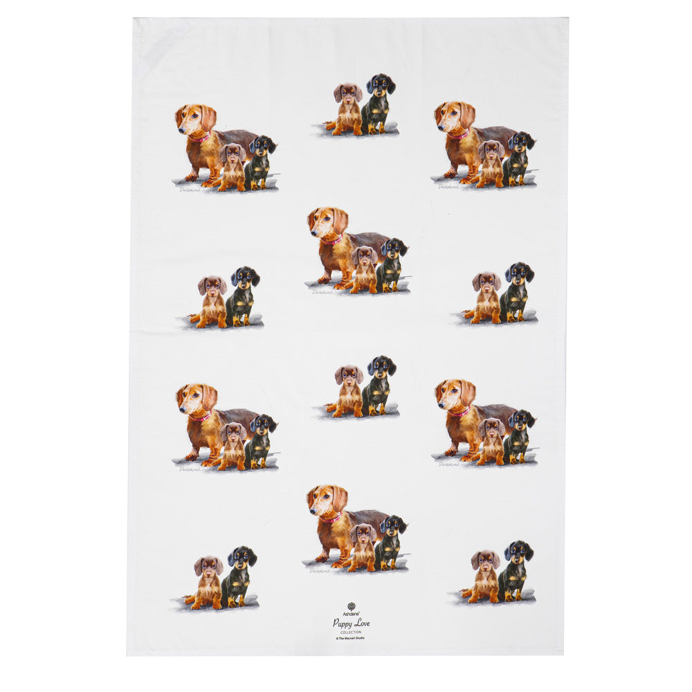 Ashdene Puppy Love Set of 2 Tea Towels