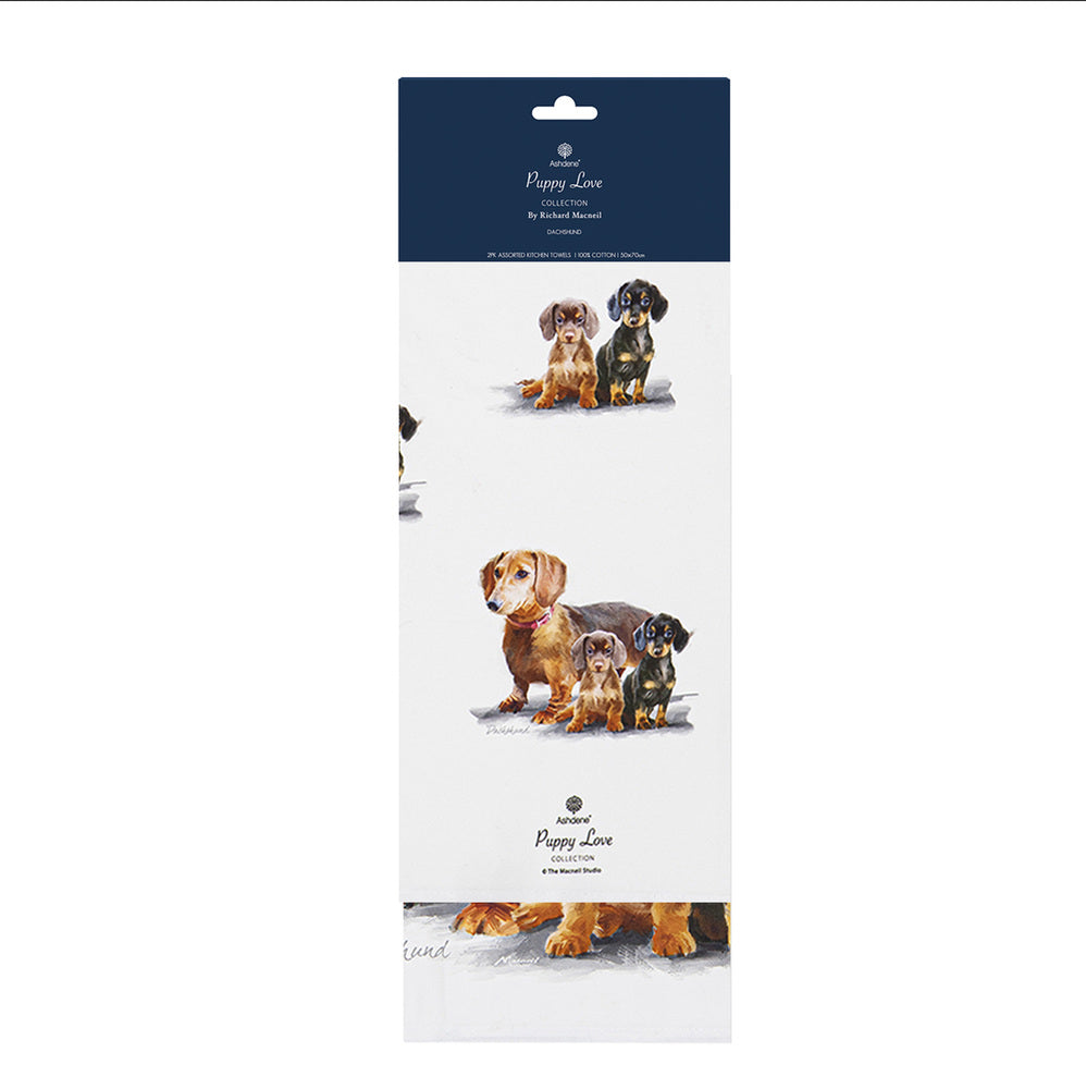 Ashdene Puppy Love Set of 2 Tea Towels