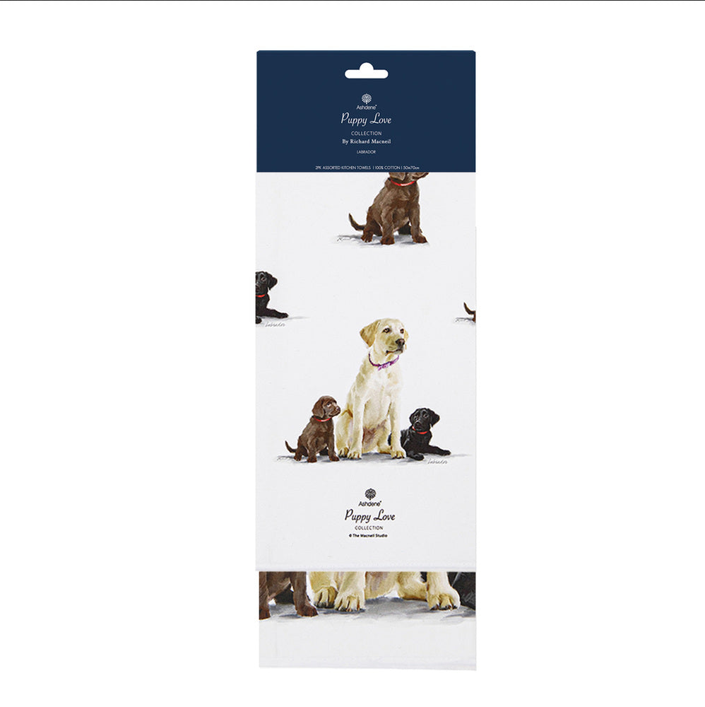 Ashdene Puppy Love Set of 2 Tea Towels