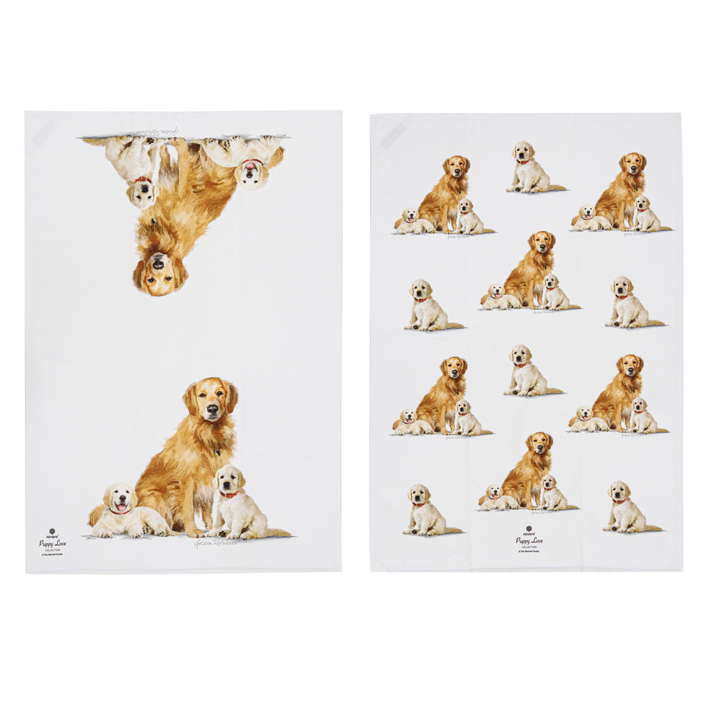 Ashdene Puppy Love Set of 2 Tea Towels