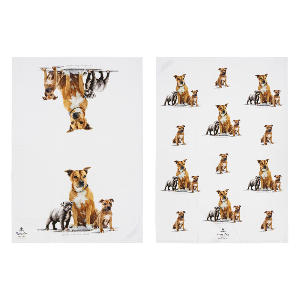 Ashdene Puppy Love Set of 2 Tea Towels