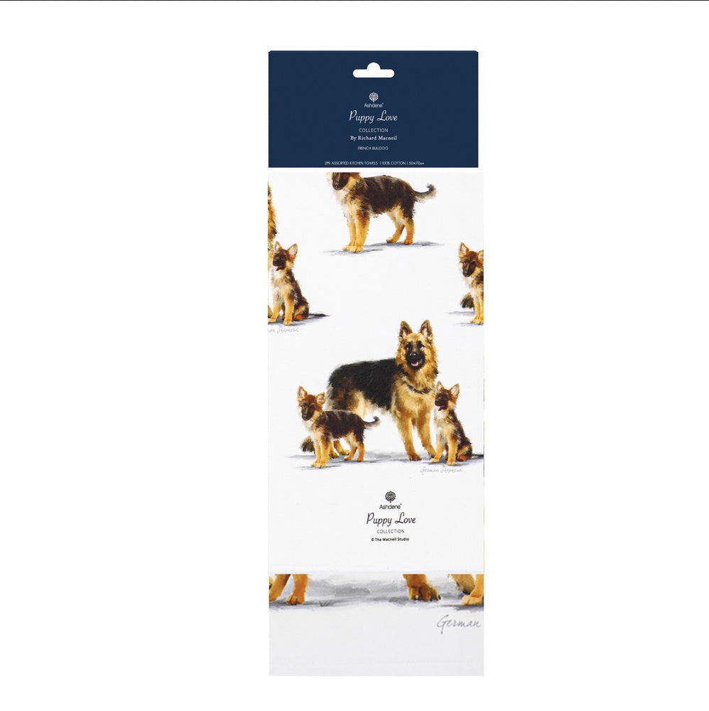 Ashdene Puppy Love Set of 2 Tea Towels