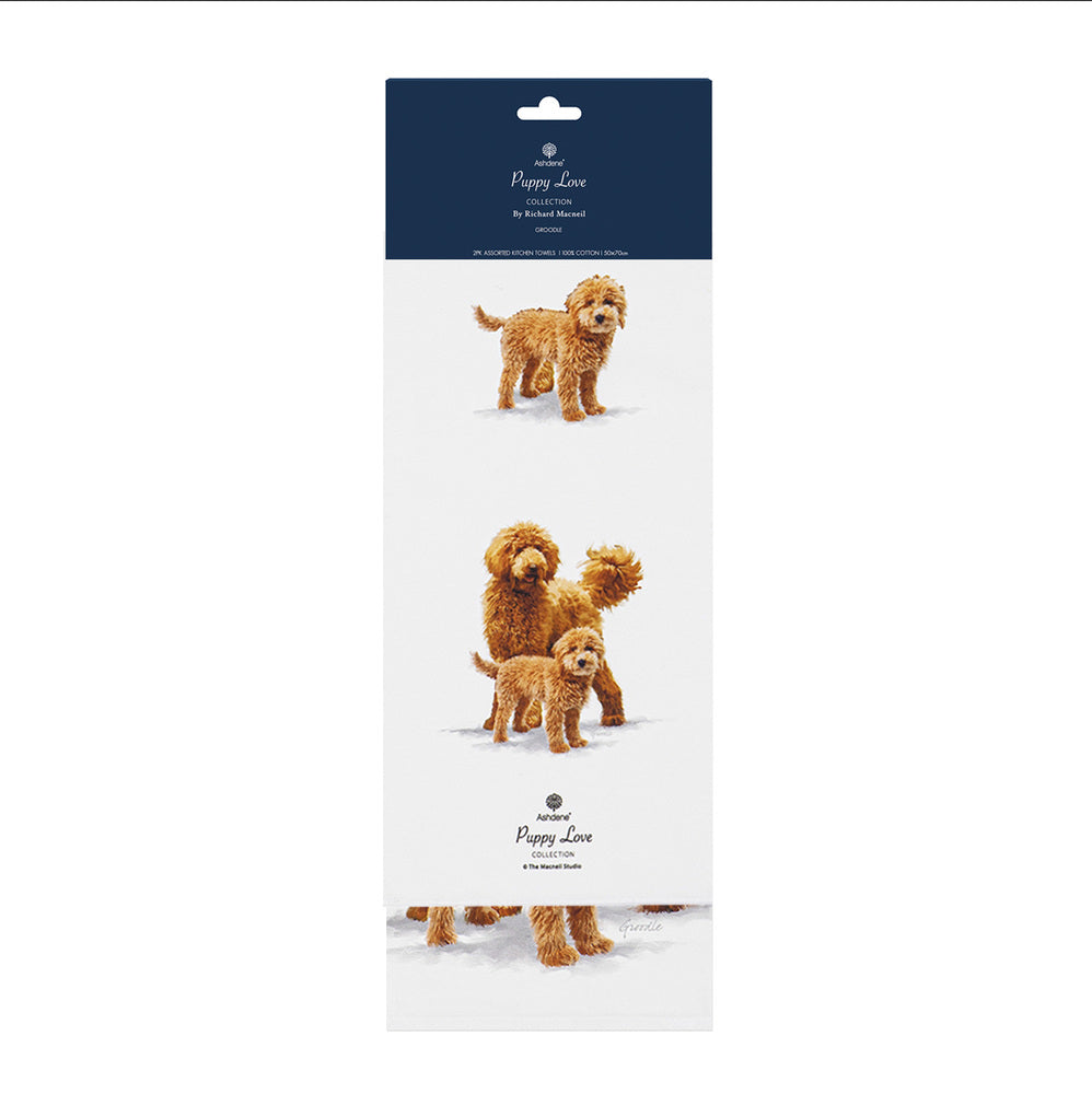 Ashdene Puppy Love Set of 2 Tea Towels