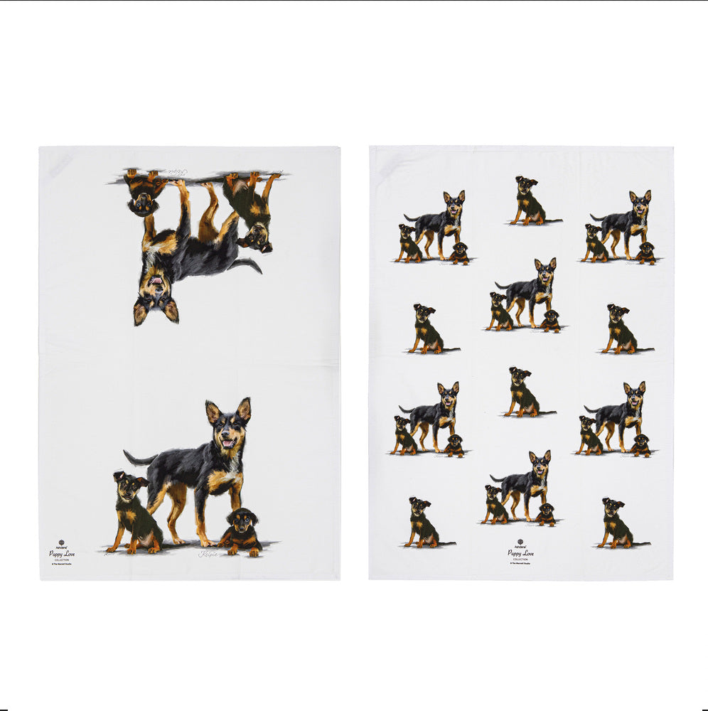 Ashdene Puppy Love Set of 2 Tea Towels