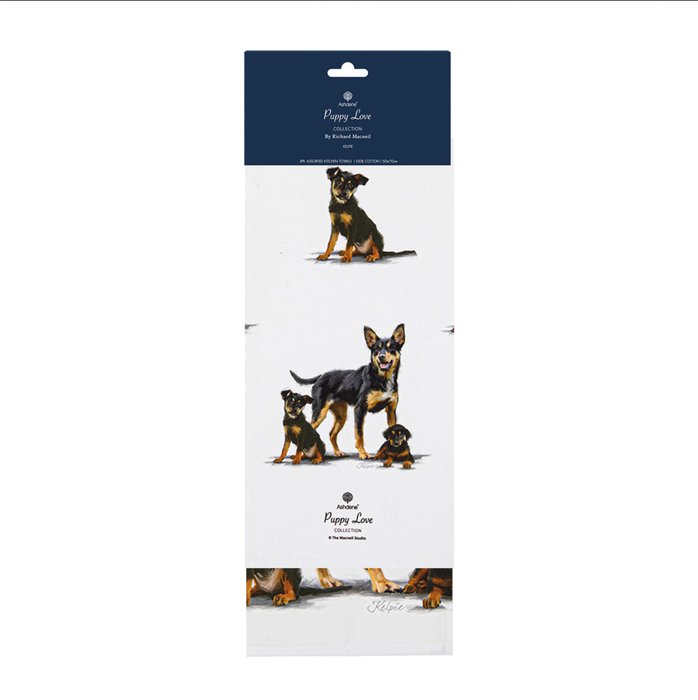 Ashdene Puppy Love Set of 2 Tea Towels