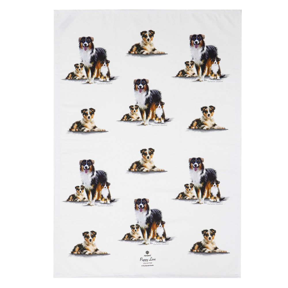 Ashdene Puppy Love Set of 2 Tea Towels