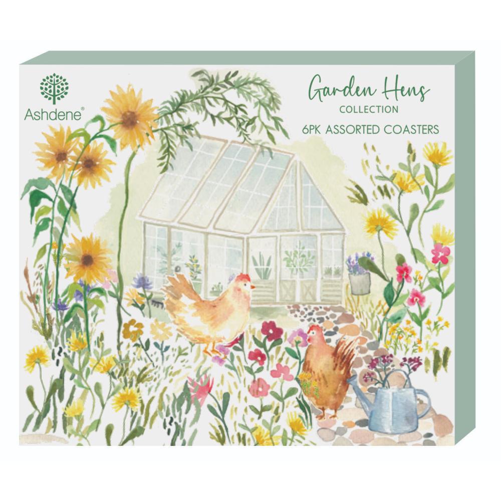 Ashdene Garden Hens Set of 6 Coasters