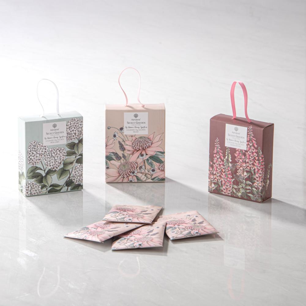 Ashdene Secret Garden Set of 4 Scented Sachets 10g