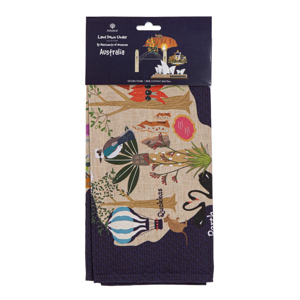 Ashdene Land Down Under Kitchen Towel