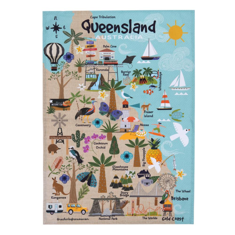 Ashdene Land Down Under Kitchen Towel