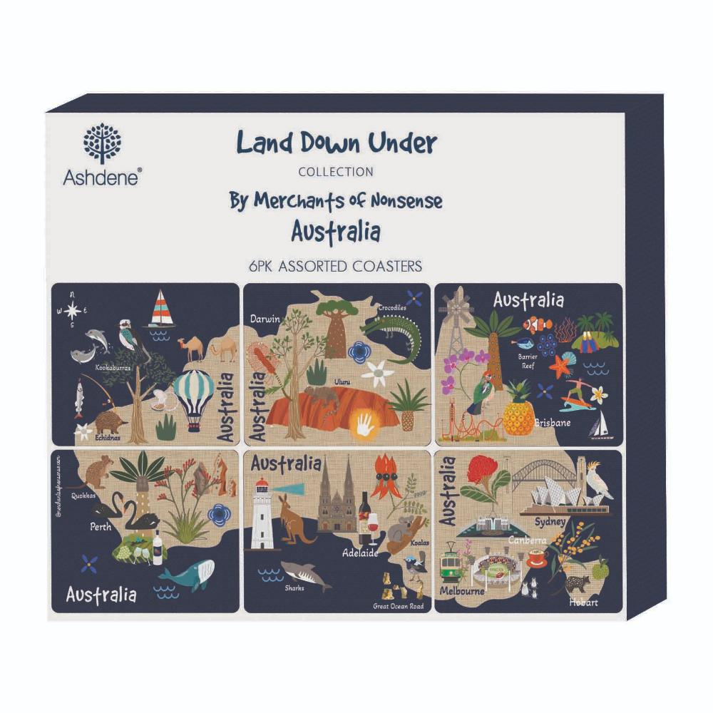Ashdene Land Down Under Set of 6 Coasters