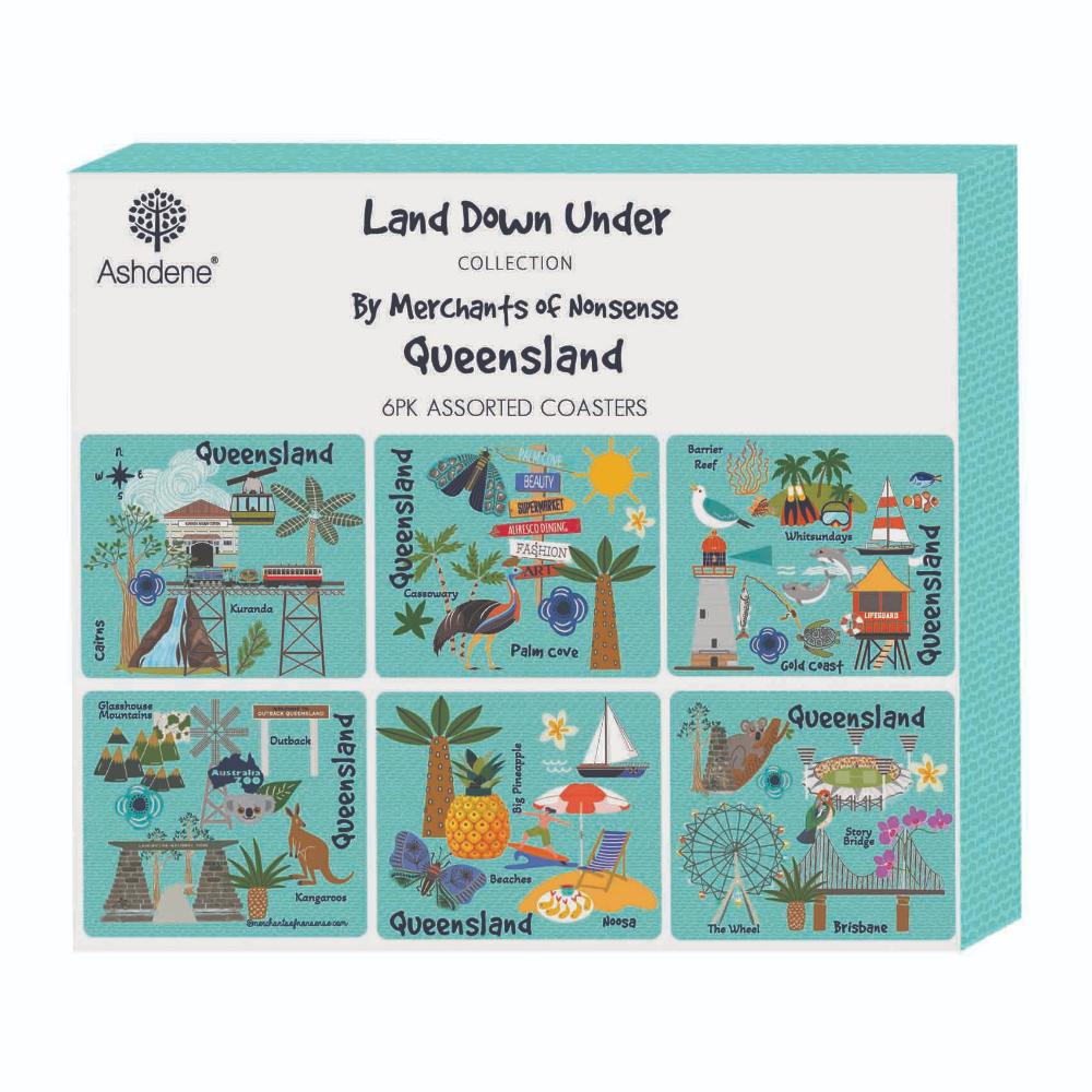 Ashdene Land Down Under Set of 6 Coasters