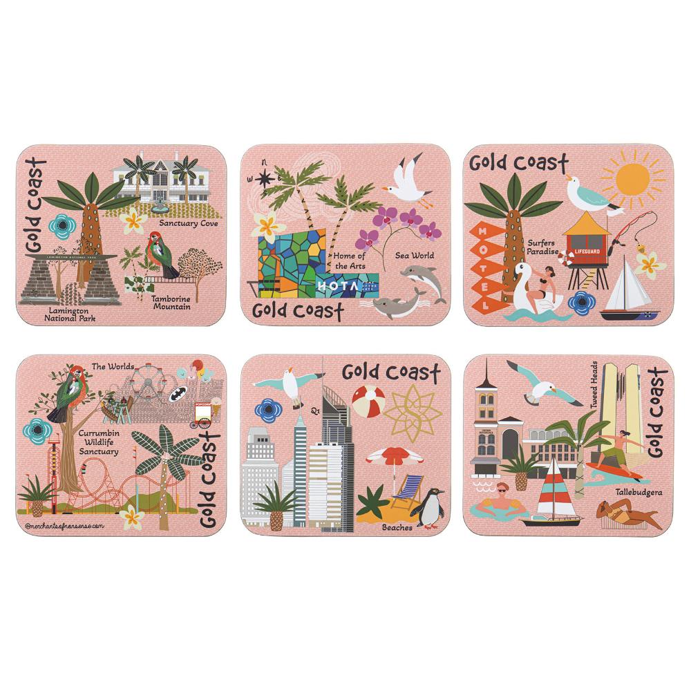 Ashdene Land Down Under Set of 6 Coasters