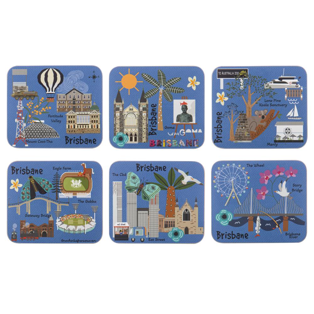 Ashdene Land Down Under Set of 6 Coasters