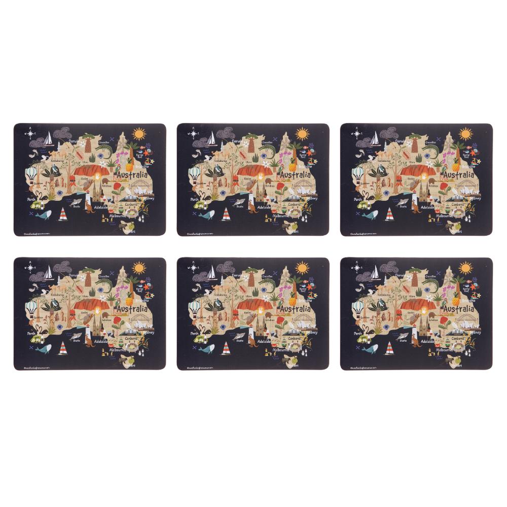 Ashdene Land Down Under Set of 6 Placemats