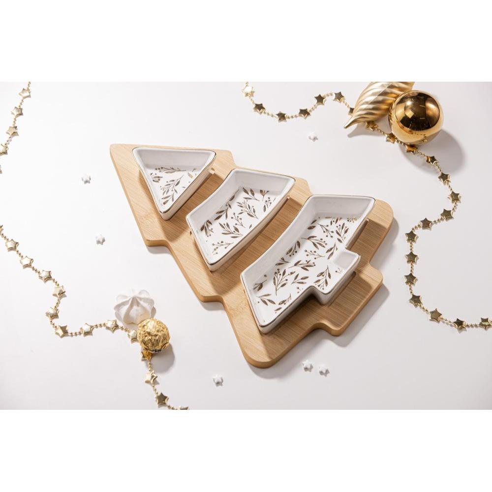 Ladelle Comet Christmas Tree Bowl & Tray Set
