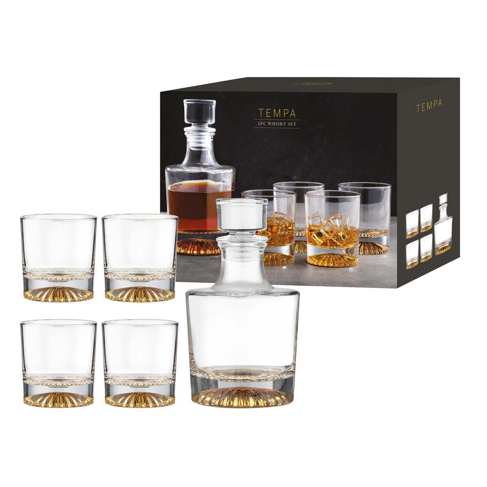 Tempa Enzo Gold 5 Piece Whisky Set