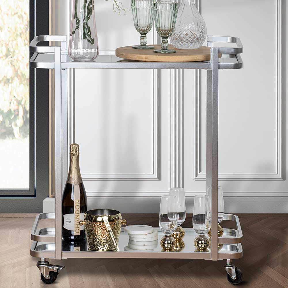 Tempa Bradley Bar Cart Silver