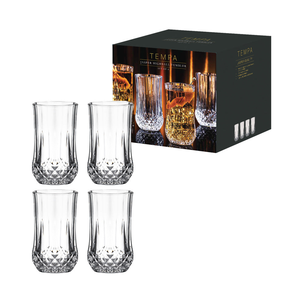 Tempa Jasper Set of 4 Highball Tumblers