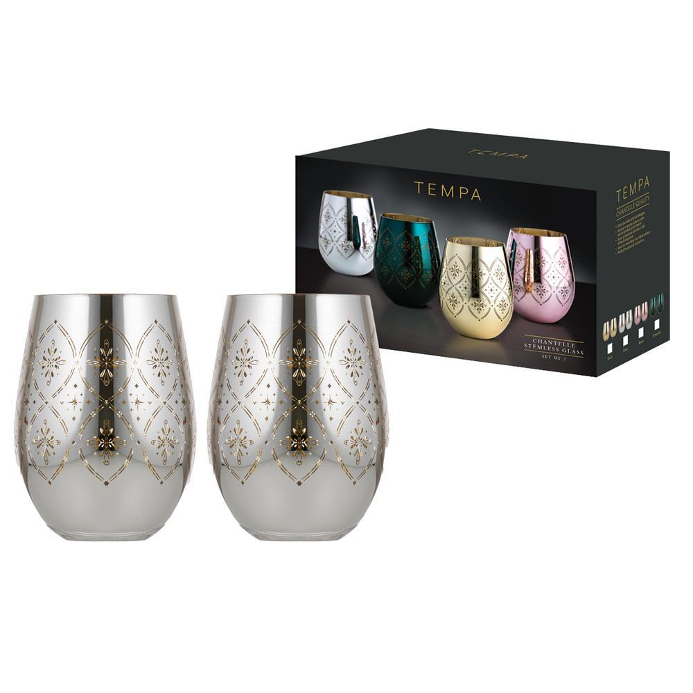 Tempa Chantelle Set of 2 Stemless Glasses