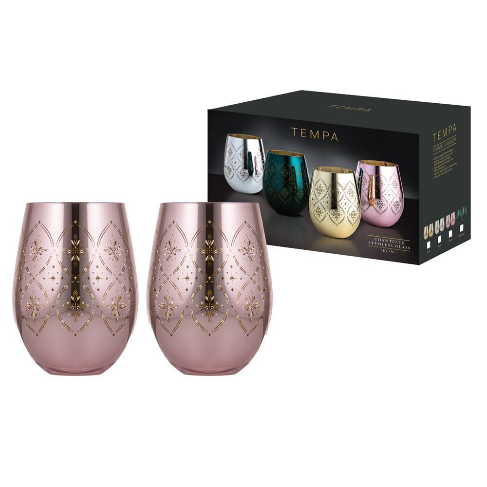 Tempa Chantelle Set of 2 Stemless Glasses