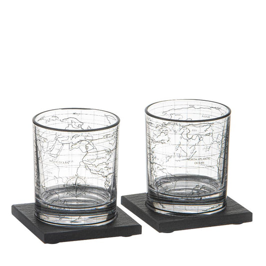 Tempa Atlas Whisky Glass & Coaster Set