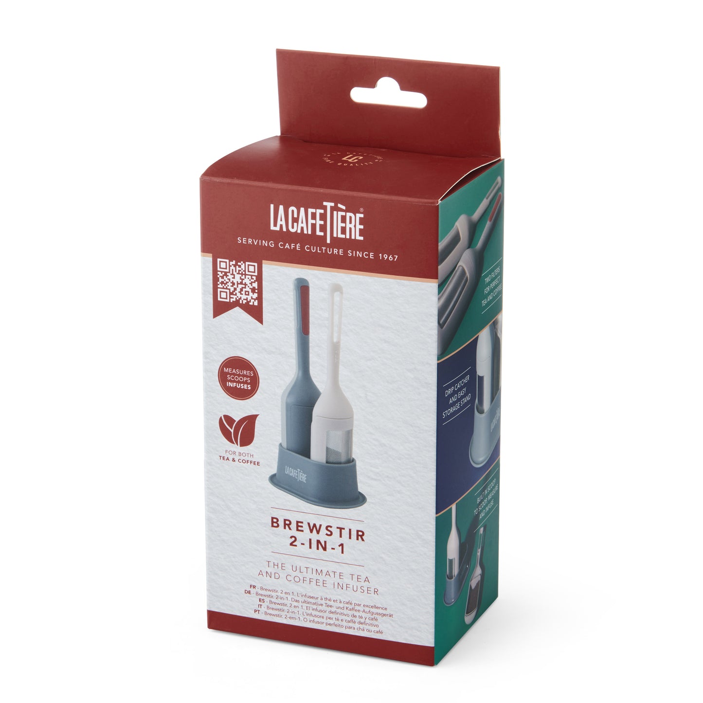 La Cafetière Brewstir 2 In 1 Tea & Coffee Infuser with Storage Stand